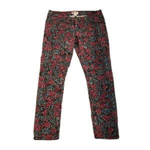 Juniors So floral  stretchy jeans size 15.
